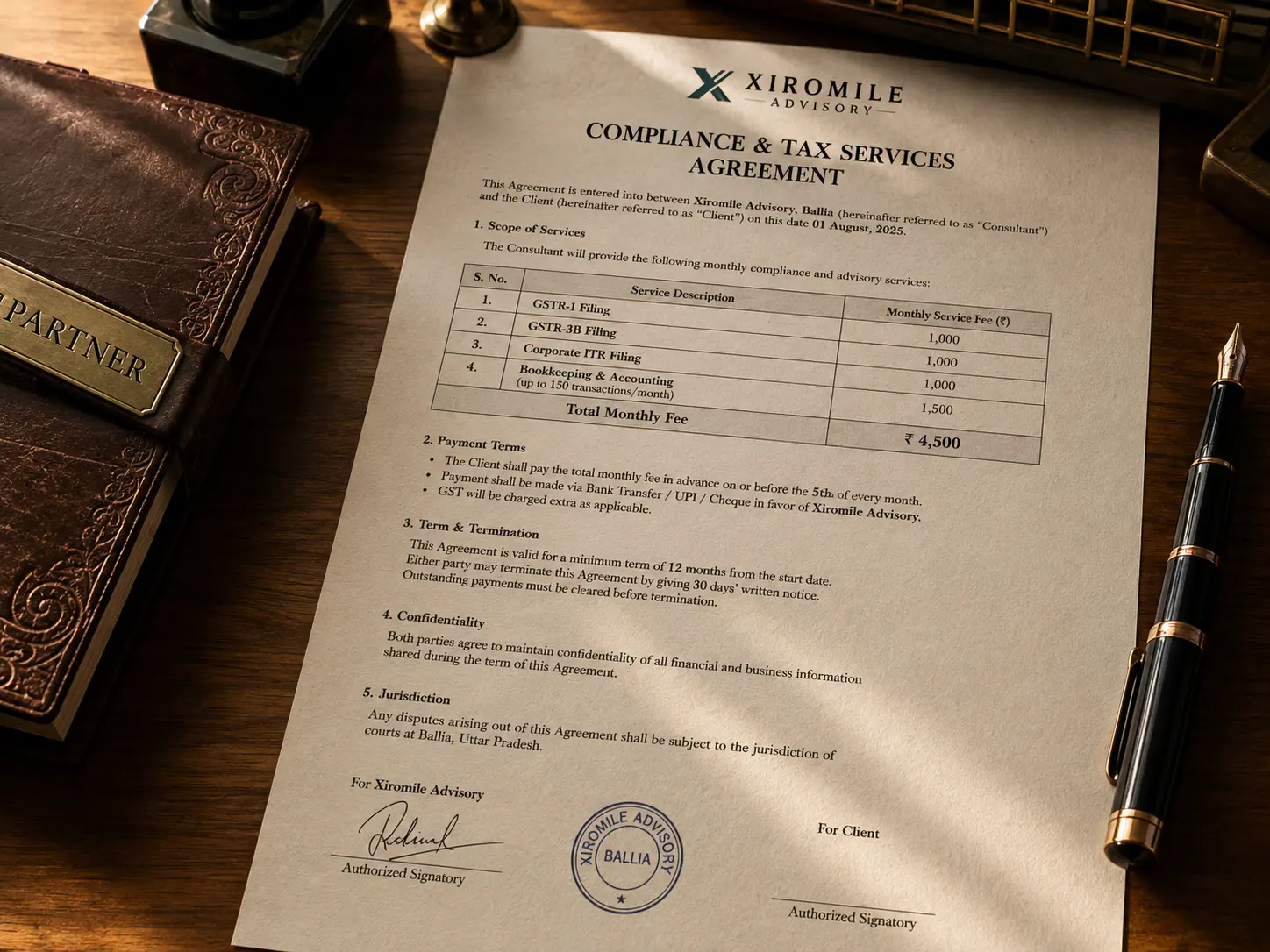 Xiromile Pricing Contract